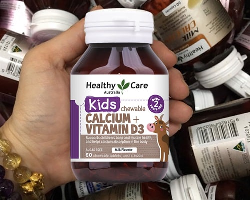 Review viên nhai Calcium + Vitamin D3 Kids Chewable Healthy Care-1