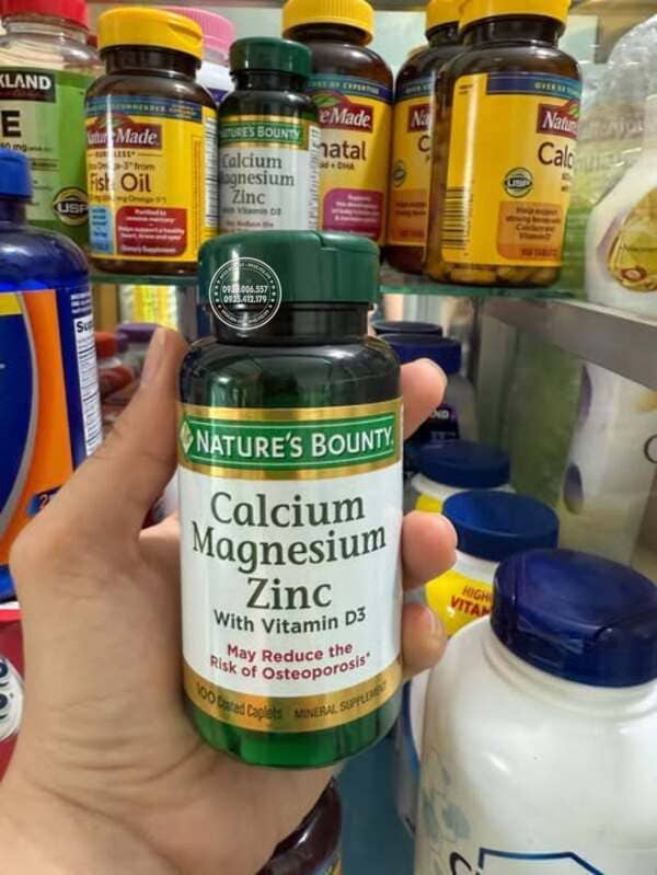 Viên uống Nature’s Bounty Calcium Magnesium Zinc With D3 100 viên của Mỹ là gì?