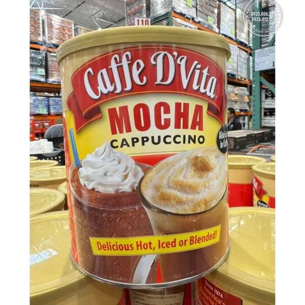 Giới thiệu bột cà phê Caffe D’Vita Mocha Cappuccino 1,8kg